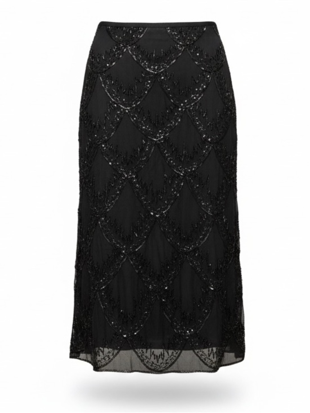 French connection sequin mid length skirt